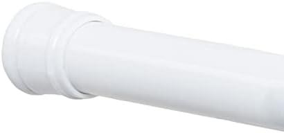 Zenna Home Tension Shower Curtain Rod, No Drill Adjustable Tension Curtain Rod for Bathroom, Rust Resistant, Easy Install Expandable Shower Curtain Rods,72Inches, White