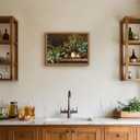 Artevio Framed Canvas Wall Art, Vintage Garlic Pictures Wall Decor, Nature Botanical Prints Paintings, Still Life Aesthetic Artwork for Kitchen Dining Room Living Room Farmhouse Decor 16x24 inch