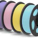 ANYCUBIC Matte PLA Filament Bundle 4KG, 3D Printing PLA Filament 1.75mm Dimensional Accuracy +/- 0.02mm, 1KG Reusable Spool, Purple + Sakura Pink + Ice Blue + Yellow