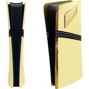 Cover Plates for PS5 Pro Digital Edition,Console Faceplate Replacement Shell Compatible with PlayStation 5 Pro Digital Edition (Gold)