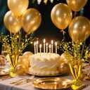 FUBININA 6 Pack Metallic Foil Spray Centerpiece Star Table Decoration Burst Table Centerpieces for Birthday New Years Nye Wedding Anniversary Graduation Holiday Party Supplies Decor, Gold