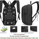 Tzowla Travel Laptop Backpack Water Resistant Anti-Theft Bag with Giant Tumbler Holder Pocket and Lock 15.6 Inch Computer Business Backpacks for Women Men Work College,Casual Daypack(Black)
