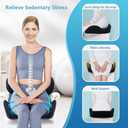 Lexeme X Large Memory Foam Seat Cushion Lumbar Support Pillow for Sciatica & Tailbone Pressure Relief Coccyx Pad for Office Chair, Car,Wheelchair,Home,Office, Medium