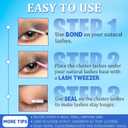 2 x Natural Lash Clusters Kit Wispy Volume Lightweight Cluster Eyelash Extensions DIY Individual Fairy C-Curl Fake Eyelashes 308Pcs 8-16MM Mixed with Bond Seal Tweezers