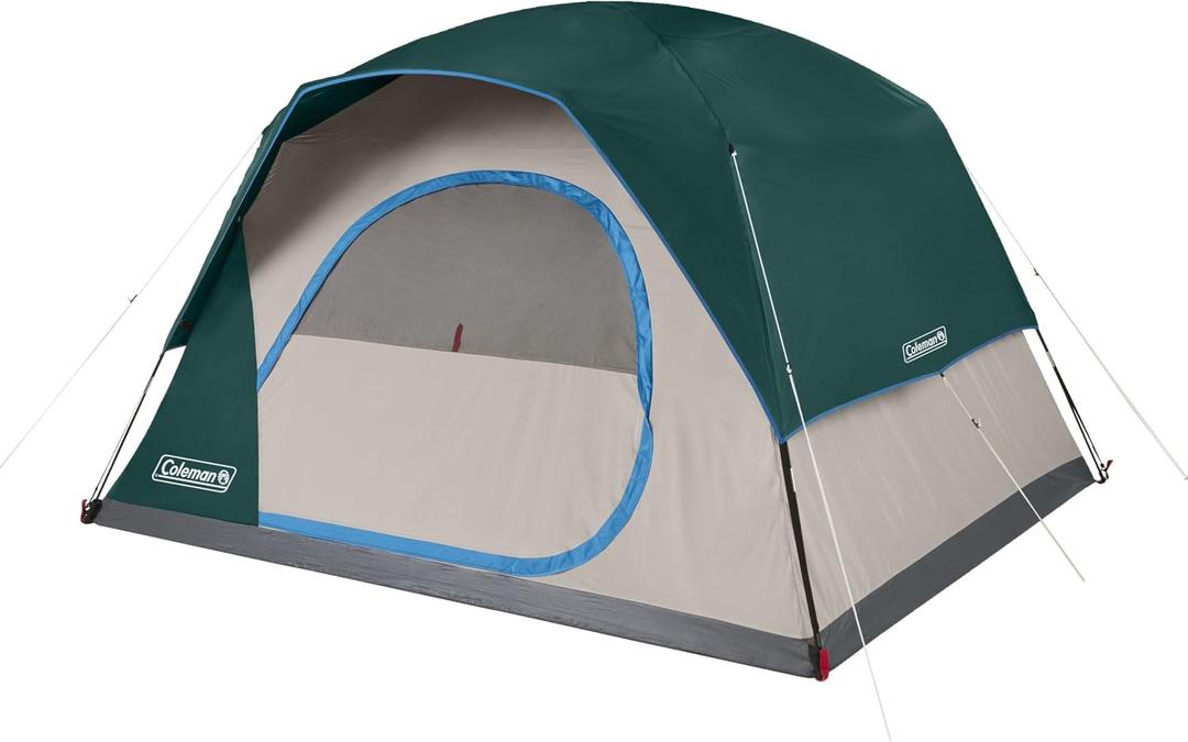 Coleman Skydome Tent with 5 Minute Setup, 2/4/6/8-Person Weatherproof Tent with Rainfly & Carry Bag, 20% More Headroom Than Traditional Canopies