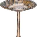 VIVOSUN 28 Solar Bird Bath, Solar Powered Pond Fountain Combo Set for Outdoors, Gardens, Patio, Yard, Deck, Golden (Golden With Pump)