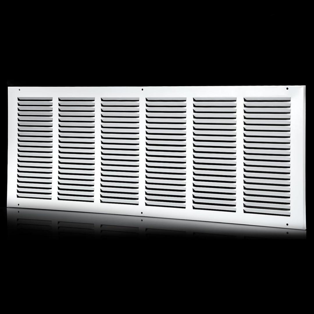 30x10 Return Air Grille(Duct Opening Size),Air Return Vent Cover,Flat Vent Cover,Rejillas De Aire Acondicionado Para Casa,Return Air Grilles,Outer Dimensions:31.75"Wx11.75"H(30"W x 10"H, Duct Opening)