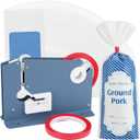 Pickmesh 300 Pcs Freezer Bags 1lb Ground Meat Bags with Tape Bag Sealer 2 Sealing Tape Sausage Burger Bag for Packaging Storing Processing Protect Your Meat from Freezer Burn(Blue)