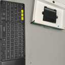 Samsers Foldable Bluetooth Keyboard with Touchpad, FullSize Wireless Folding Keyboards with Backlight, Portable Travel for iOS Android Windows Mac OS, Support 3 Device(BT5.1 x 3), Black