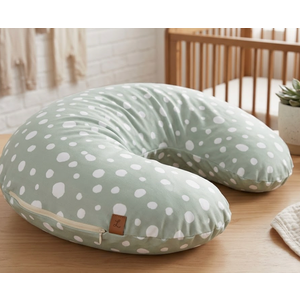 GFU Nursing Pillow Cover for Boys and Girls, Breastfeeding Pillow Case for Newborn, Soft Baby Breastfeeding Pillow Slipcover, Green Stretchy Feeding Cover (Cover Only)