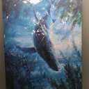 Suconvng Blue Whale Wall Art For Living Room Print Painting Canvas Art Wall Decor Picture For Bedroom Home Wall Decor Landscape Prints Paintings Modern Pictures Artwork 24 X 48 In