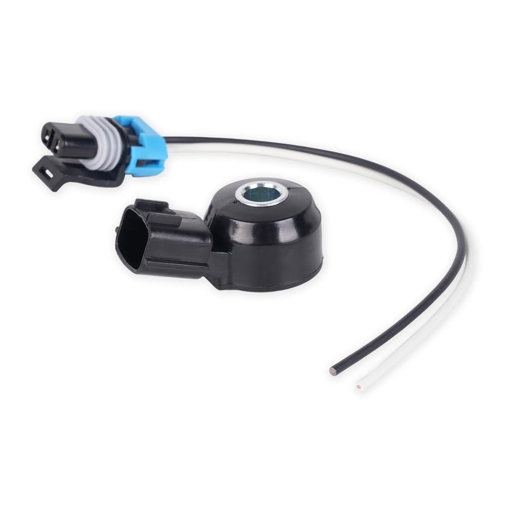 muge racing Knock Sensor 22060-7B000 with Wiring Harness Kit for Nissan Frontier Xterra Quest Villager Pathfinder 1999-2004 3.3L, 220607B000 Ignition Knock Sensor Kit Replacement, Black