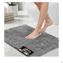 GORILLA GRIP Bath Rug Mat, Thick Soft Absorbent Chenille, Quick Dry Microfiber Mats, Rubber Backing Machine Washable Shower Floor Rugs, Bathmat Runner, Bathroom Home Decor Accessories, 24x17, Grey