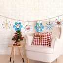 16Set Christmas Craft Kits Winter Popsicle Stick Snowflake DIY Sets Ornaments with Foam Stickers for Christmas Party Supplies Winter Holiday Activities Party Favors