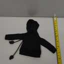 Black Hoodie With Drawstring For Doll (8in x4in)