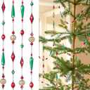 Suncalla 24 Feet Exquisite Christmas Tree Decor Acrylic Beads Xmas Tree Garland Multicolor Glitter Hanging Bead Decorations Garland for Trees Indoor Outdoor Home Decor Use(Christmas Classics)