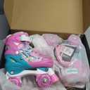 Roller Skates for Kids Girls Boys 4 Size Adjustable Kids Roller Skates with Wheels Light up for Children, Teens, Beginner & Advance, Indoor Outdoor (Small (10C-13C US)/AGE 4-7 Yrs)