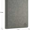 Arkeiliy Premium Ringless Trading Card Binder - 1024 Capacity, 16 Side-Loading Pockets per Page, Archival Quality Protection & Anti-Slip Spine for TCG, MTG, Sports Cards (Gray), 8x10 inches