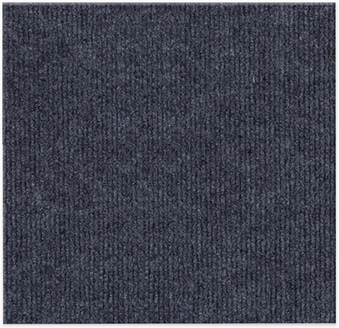 24 * 24in Peel and Stick Carpet Tiles, Self Adhesive Floor Squares with Extra Soft Pad, Easy Installation for Bedroom, Living Room, Office, Rental (10, Dark Gray)