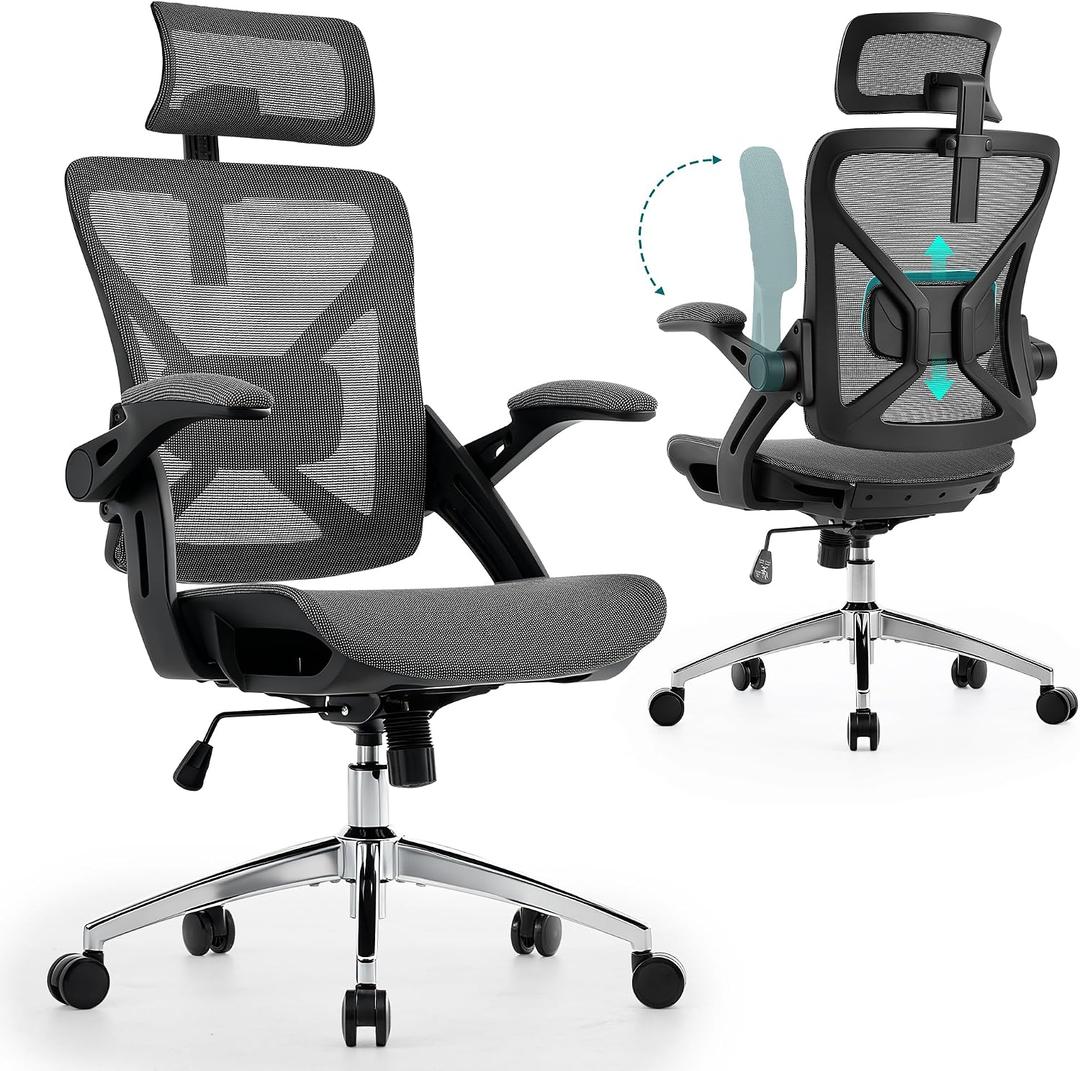 Executive Office Chairs Gaming Chairs with Headrest Lumbar,Grey Home Desk Chairs Gaming Chairs for Adults Ergonomic Computer Chair for Bedroom Comfortable Office Chair, Standard, 
Product Dimensions	20.9"D x 25.6"W x 42.7"H