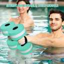 Timoo Aquatic Dumbells Set of 2 Water Dumbbells for Water Aerobics Water Weights for Pool Exercise Set High-Density EVA-Foam Pool Dumbbells, Cyan