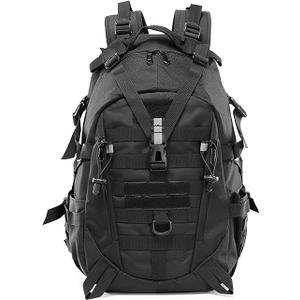 Tactical Outdoor Backpack 45L Large Military Backpack Molle Waterproof Rucksack 3 Day Bug Out Bag for Hiking Camping Travel Black