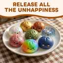 Glitter Dumpling Squishy, New Mystery Glitter Dumpling Squishies Box, Jumbo Squishy Toy with Steamer Box, Colorful Fidget Stress Balls, Soft Squeeze Decompression Dough Sensory Play Toy (Dazzling)