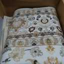 8x10 Area Rugs for Living Room: Washable Rug Soft Vintage Boho Carpet Indoor Floor Non-Slip Stain Resistant Floral Large Carpets for Bedroom Dining Room Farmhouse Nursery Home Office Beige