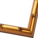 Poster Palooza 16x20 Frame Gold Bamboo Solid Wood Picture Frame with UV Acrylic, Foam Board Backing & Hanging Hardware Included