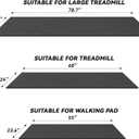 Treadmill Mat for Carpet &Hardwood Floors, 79"x39.4" 0.2" Thick High Density, Non-Slip Fitness Equipment Mat, Mat for Under Treadmills, Elliptical, Exercise Bikes, Stationary Cycles