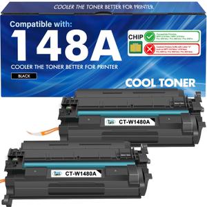 148A Toner Cartridge Black 4001n 4101fdw W1480A 148X Compatible Replacement for HP 148 148A W1480X for HP LaserJet Pro MFP 4101fdw 4101fdn Pro 4001dw 4001dn Printer Ink (2 Pack with Chip)