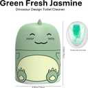 Toilet Bowl Cleaners Automatic Toilet Cleaner for Inside the Bowl Bathroom Toilet Tank Cleaner Dinosaur Shape Design Household with Rope Toulet Cleaning Supplies - Green Jasmine