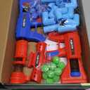 SpringFlower Shooting Game Toy for 5 6 7 8 9 10+ Years Olds Boys,2pk Foam Ball Popper Air Toy Guns with Standing Shooting Target,24 Foam Balls, for Kids