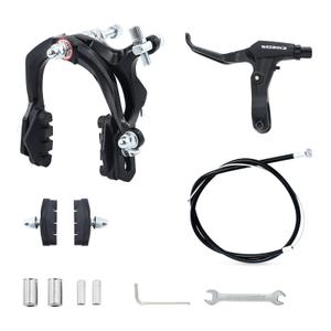 WEEROCK Bike Calip Brake Set Front and Rear C Brake Set, Rim Brake Set with Aluminium Alloy Brake levers, Bike Cables for Kids Bike, Child Bike, Student Bicycle, BMX，Beach Bike, Commuter Bike