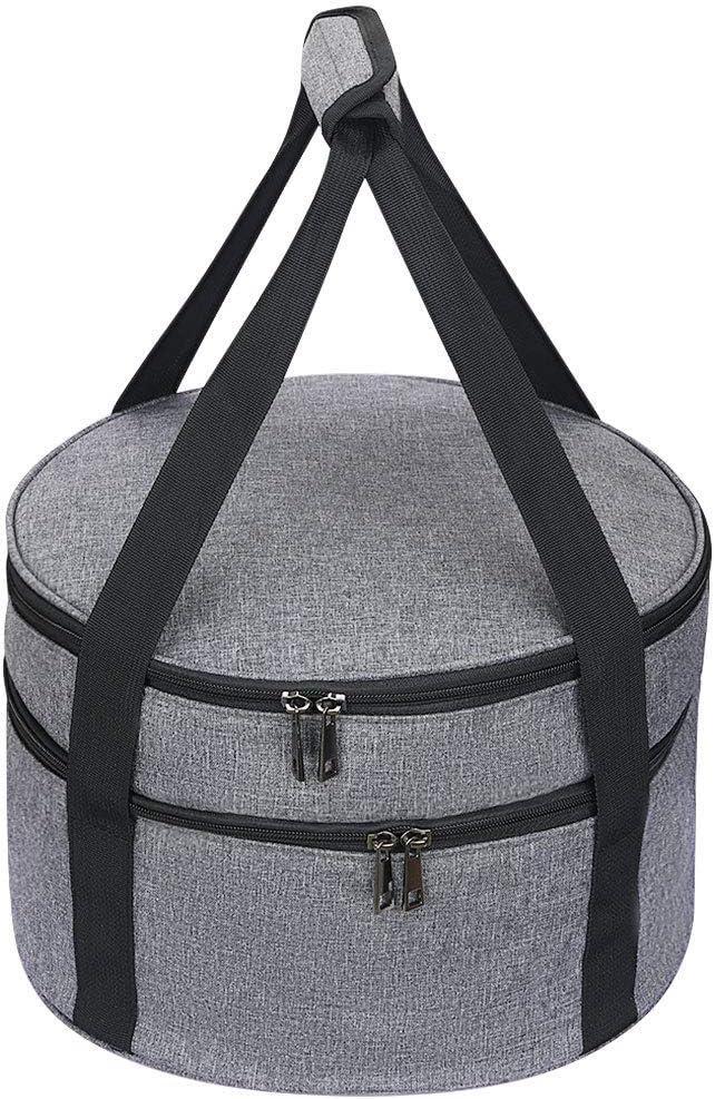 Double Decker Casserole Carrier for Hot or Cold Food, Insulated Food Warmer Bag for Picnic