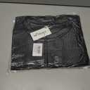 KARALIN Womens Plus Size Tops Fall CrewNeck Waffle Knit Long Sleeve Shirts Side Slits Oversized Sweater Pullover (Black, XXL)