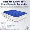 King Koil Premium California King Size Air Mattress with Built-in Pillow & Patented High-Speed Built in Pump, 20" King Size Premium Double High Airbed for Home, Camping & Guests