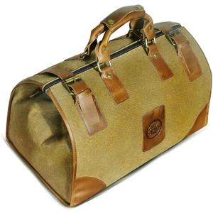 Water Resistant Canvas + Leather Travel Luggage Tote Duffle Gym Suitcase Weekender Overnight Bag For Men Male FB8151 (A-Brown)