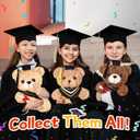 9" Graduation Bear Class of 2026 Teddy Bear Stuffed Animal with Black Grad Cap Soft Light Brown Kindergarten Preschool High School College Graduation Gift for Boys and Girls