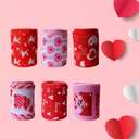 3 x Red Heart Wired Edge Ribbon, Pink Dot Wide Pink Dot Craft Ribbon for Wrapping and DIY Projects, 30 Yards/Roll, 2.5 inches