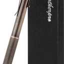 SMOOTHERPRO Erasable Solid Brass Bolt Action Pen,Weighted Heavy Pen Compatible with Pilot FriXion Refill,Durable Pen Clip for EDC Pocket Business Collection Retro Black(EP02BK)