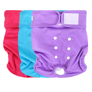 wegreeco Washable Reusable Premium Female Dog Diapers, Medium Large Small Dog Doggie Puppy & Doggy Diapers Female,Period Panties in Heat (Pack of 3, Medium)