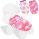 2 Pack Dog Sweaters for Small Dogs Girl Boy Winter Fleece Dogs Clothes Cute Warm Puppy Sweater Chihuahua Teacup Dog Clothes Pet Outfit Pink Blue (Purple, XX-Small(for 1.6-3lb))