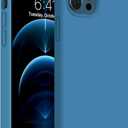 Miracase Compatible with iPhone 12 Pro Max Case, [Soft Anti-Scratch Microfiber Lining], Liquid Silicone Case Gel Rubber Shockproof Drop Protection Phone Case for 12 Pro Max, Capri Blue