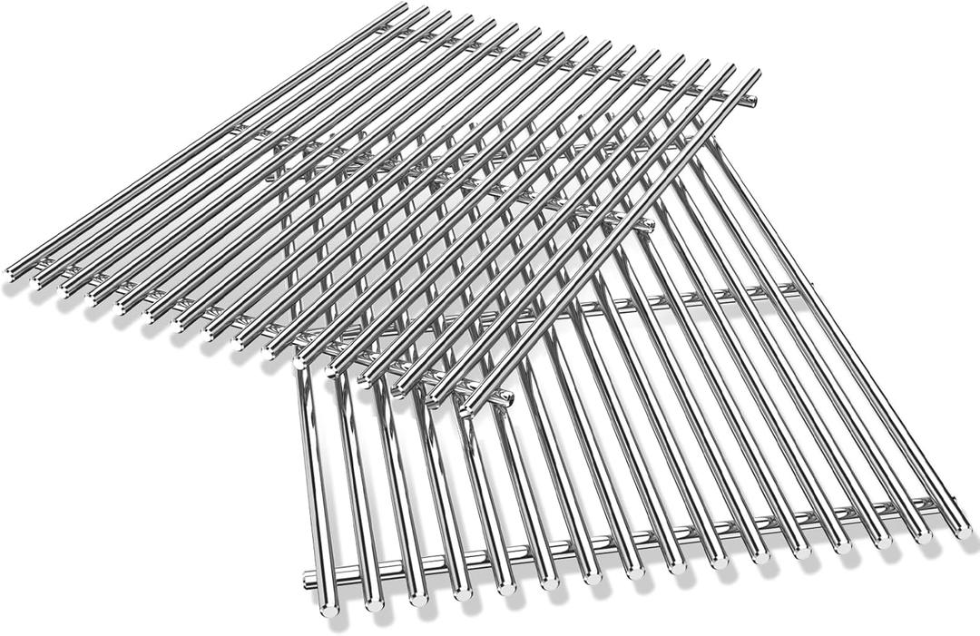 304 Stainless Steel Grill Grates for Weber Spirit 300 GS4 Spirit II 300 Series Spirit 700, Genesis Silver B & C, Genesis Gold B & C Platinum B & C, Genesis 1000-3500 for Weber Spirit Grill Parts 7639