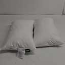 SleepMan Throw Pillow Inserts 12" x 20" (Pack of 2, White) Down Feather Pillow Stuffer Premium Decorative Pillows for Sofa Couch Bed