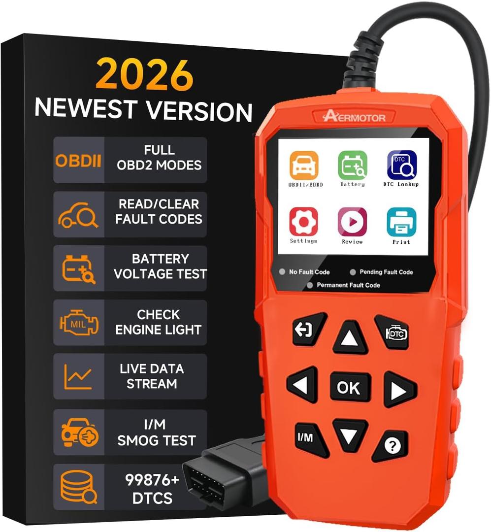OBD2 Scanner,V880 Car Scanner Diagnostic Tool: Car Check Engine Code Reader with Reset,Live Data & Freeze Frame,Mode 6, Mode 8, OBDII Scan Tool for All OBD II Protocol Vehicles Since 1996