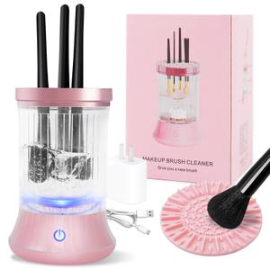 Automatic Electric Makeup Brush Cleaner - Fast Deep Cleaning Machine for All Brush Types, Portable Cosmetic Brush Washer, Effortless Makeup Brush Cleanser, Hygiene Essential for Beauty Lovers