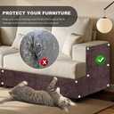 78.7"X15.8" Self-Adhesive Cat Scratching Mat - Durable Couch Protector from Cat Claws, DIY Furniture Protector from Cats Scratching, Sticky cat Scratch wall mat- No Residue, Safe for Cats (Brown)