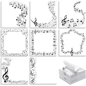 TaoBary 32 Pads/960 Sheets Music Themed Sticky Notes Pads Self Adhesive Musical Writing Notepads Funny Sticky Notes Message Reminder for Back to School Teacher Gift Supplies Student Classroom Award